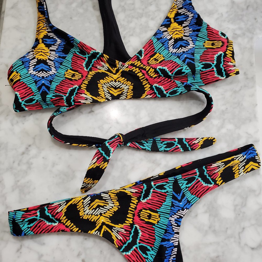 L* Space bitsy 2 piece bikini size S reversible